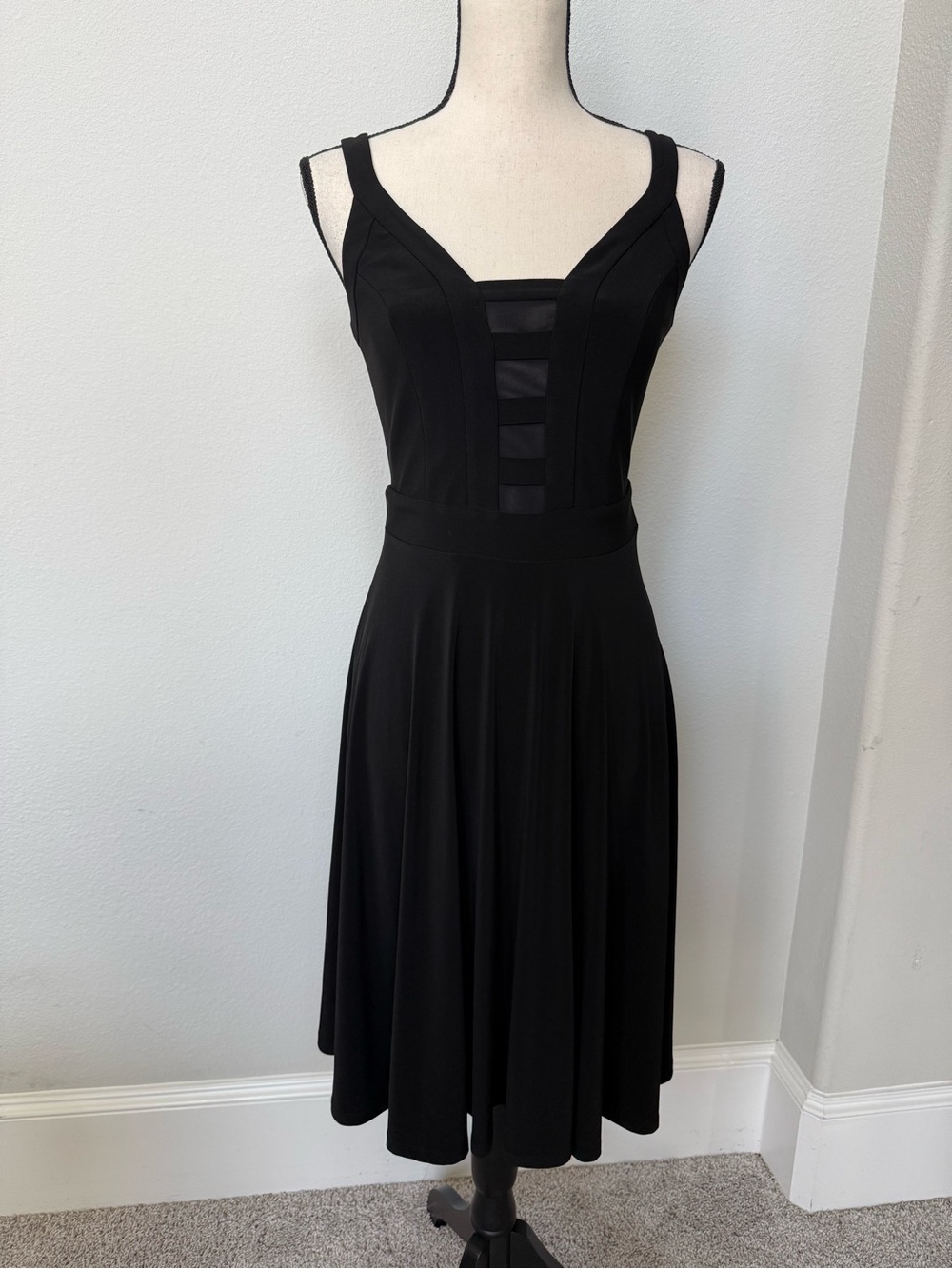 Joseph Ribkoff Black Fit-and-Flare Cocktail Dress